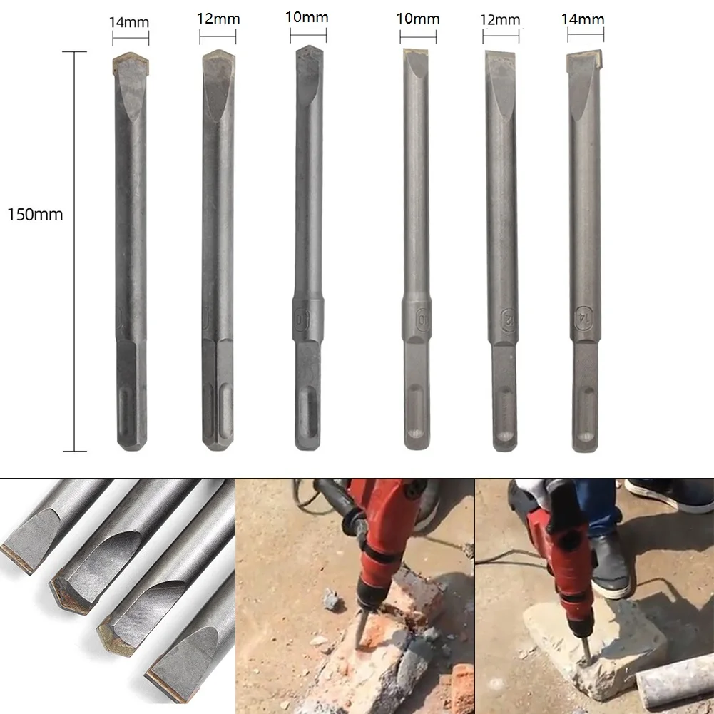 150mm Alloy Chisel Electric Hammer Drill Shovel Wall Square Handle Concrete Slotted Brick Wall Drilling Bull Point/Flat Chisel
150mm Alloy Chisel Electric Hammer Drill Shovel Wall Square Handle Concrete Slotted Brick Wall Drilling Bull Point/Flat Chisel