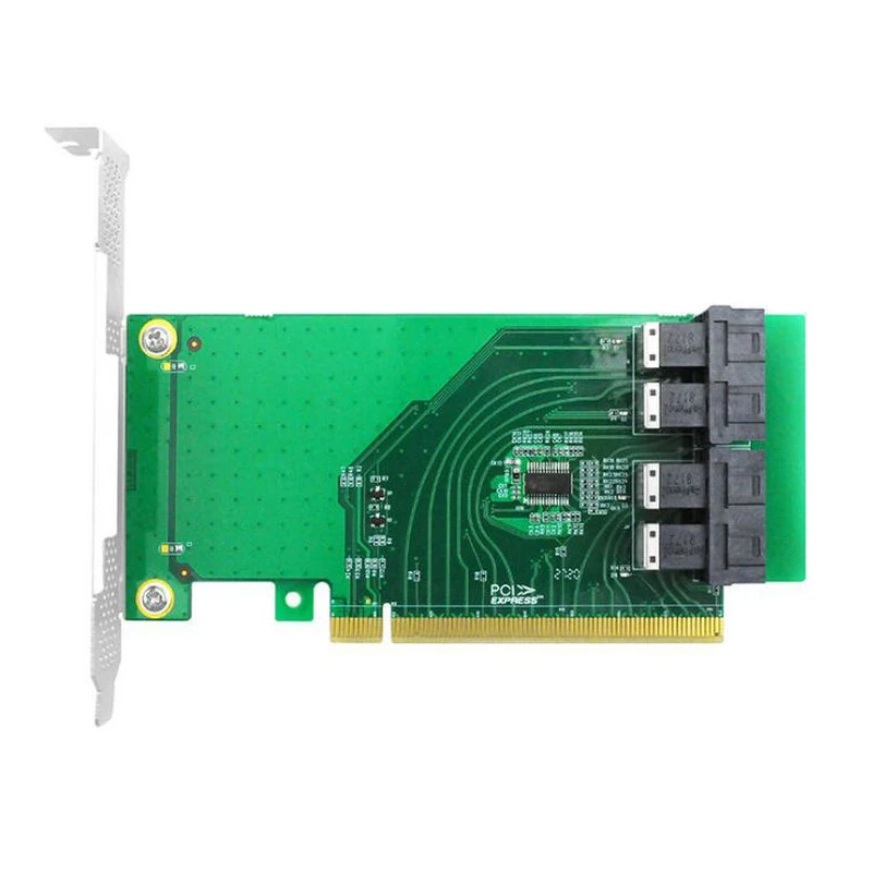 PCIe к U.2 карта адаптера PCIe 4,0 X4X8X16 к 4-порту SFF-8643 U.2 NVMe SSD твердотельный накопитель карта расширения
PCIe к U.2 карта адаптера PCIe 4,0 X4X8X16 к 4-порту SFF-8643 U.2 NVMe SSD твердотельный накопитель карта расширения