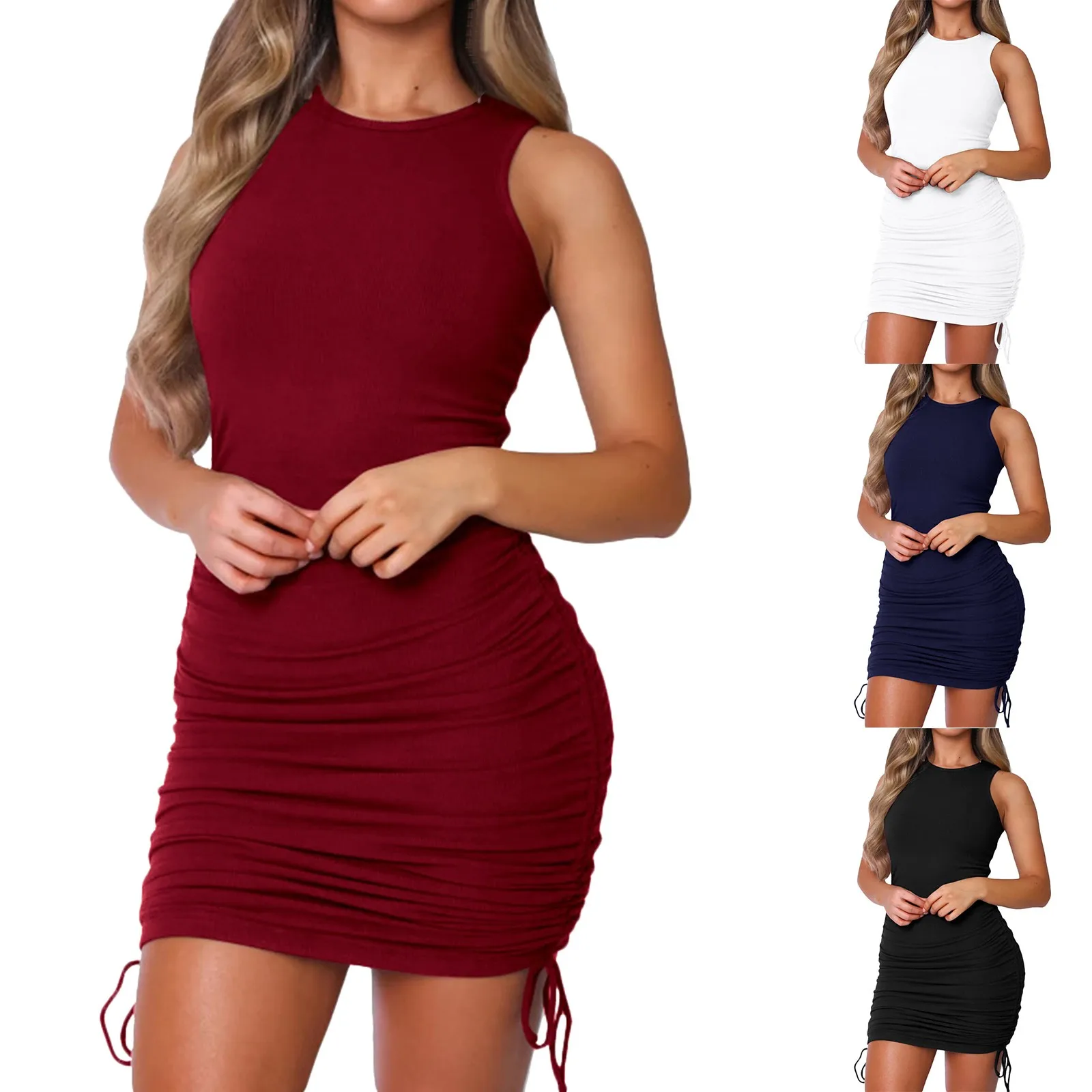 Summer Draw Rope Fold Sexy Dress Independent Station New Women's Clothing Dresses for Women
Summer Draw Rope Fold Sexy Dress Independent Station New Women's Clothing Dresses for Women