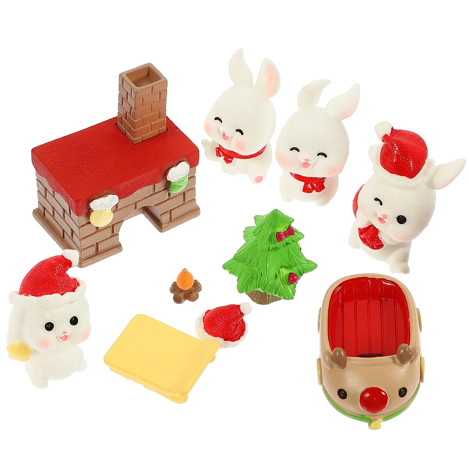 10 Pcs Christmas Party Favors Room Decor Bedroom Mini Rabbit Ornaments Resin Xmas Figurines 
10 Pcs Christmas Party Favors Room Decor Bedroom Mini Rabbit Ornaments Resin Xmas Figurines