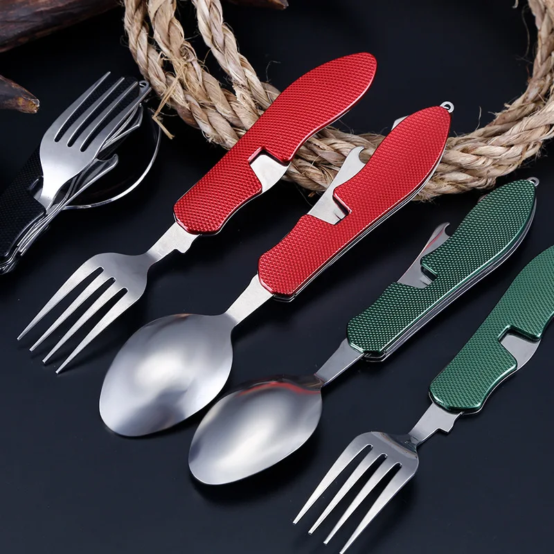 Forks Stainless Steel Tableware Multifunctional Outdoor Travel Food Bento Accessorie Fork Spoon Folding Camping Picnic Appliance
Forks Stainless Steel Tableware Multifunctional Outdoor Travel Food Bento Accessorie Fork Spoon Folding Camping Picnic Appliance