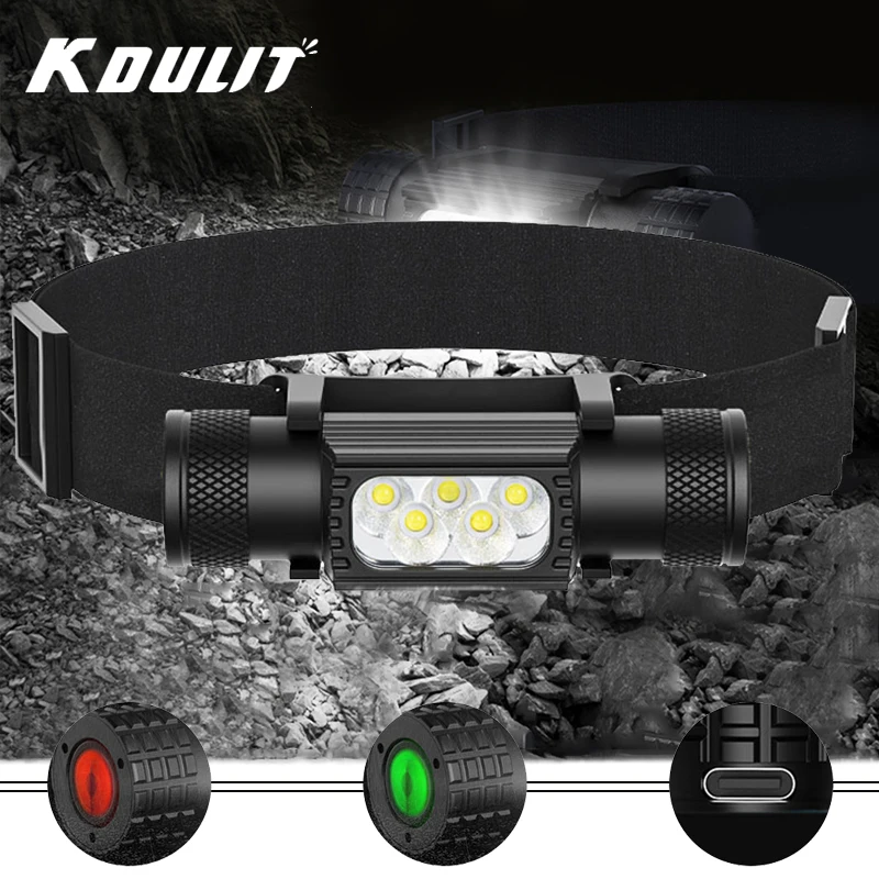 KDULIT New 2000LM 5 * XPG LED Headlamp Head Mounted Dimmable USB C Rechargeable Headlamp with Power Indicator
KDULIT New 2000LM 5 * XPG LED Headlamp Head Mounted Dimmable USB C Rechargeable Headlamp with Power Indicator