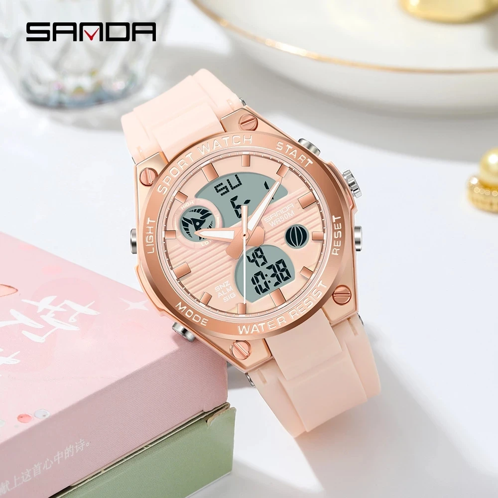 SANDA 2022 Top Brand Fashion Women's Watches Waterproof Sports Digital Quartz Wristwatch Casual Clock Gift Relogio Feminino 6067
SANDA 2022 Top Brand Fashion Women's Watches Waterproof Sports Digital Quartz Wristwatch Casual Clock Gift Relogio Feminino 6067