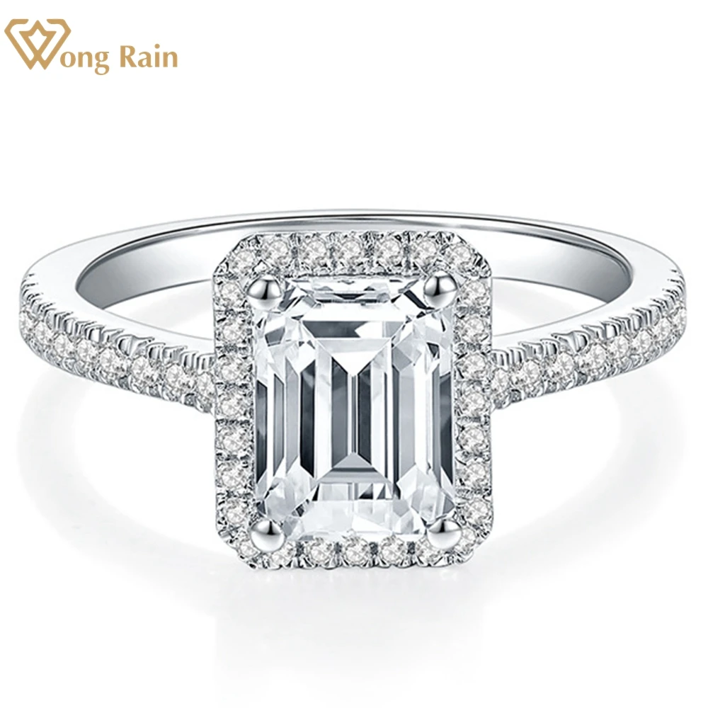 Wong Rain Classic 925 Sterling Silver Emerald Cut 2 CT Real Moissanite Diamonds Gemstone Engagement Ring Fine Jewelry With GRA
Wong Rain Classic 925 Sterling Silver Emerald Cut 2 CT Real Moissanite Diamonds Gemstone Engagement Ring Fine Jewelry With GRA