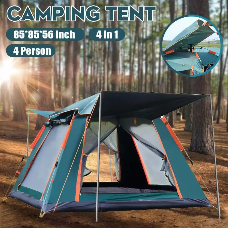 4 Person Automatic Speed-open Beach Tent Double Deck Tent Camping Tent With Mesh Portable Backpack Tent Suitable For Hiking
4 Person Automatic Speed-open Beach Tent Double Deck Tent Camping Tent With Mesh Portable Backpack Tent Suitable For Hiking