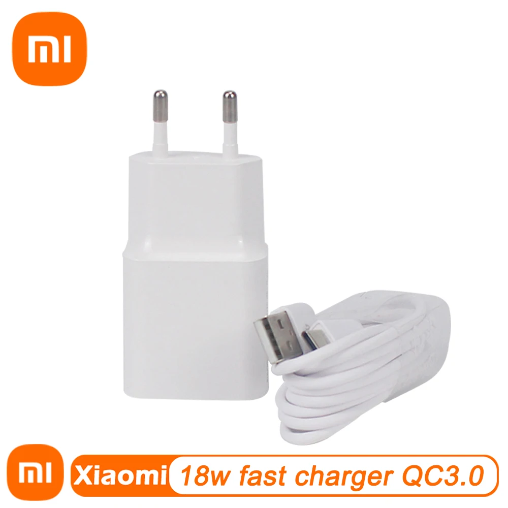 Быстрое зарядное устройство Xiaomi 18 Вт EU QC3.0 для Redmi Note 7 8 Pro 9 s Lite Mi SE 9T Max 3 A3 настенное