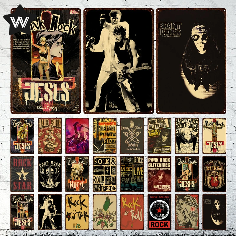 Punk Rock Metal Tin Sign Classic Old Style Metal Poster Wall Stickers America Classic Metal Plate Tin Plaque Man Cave Club Decor
Punk Rock Metal Tin Sign Classic Old Style Metal Poster Wall Stickers America Classic Metal Plate Tin Plaque Man Cave Club Decor