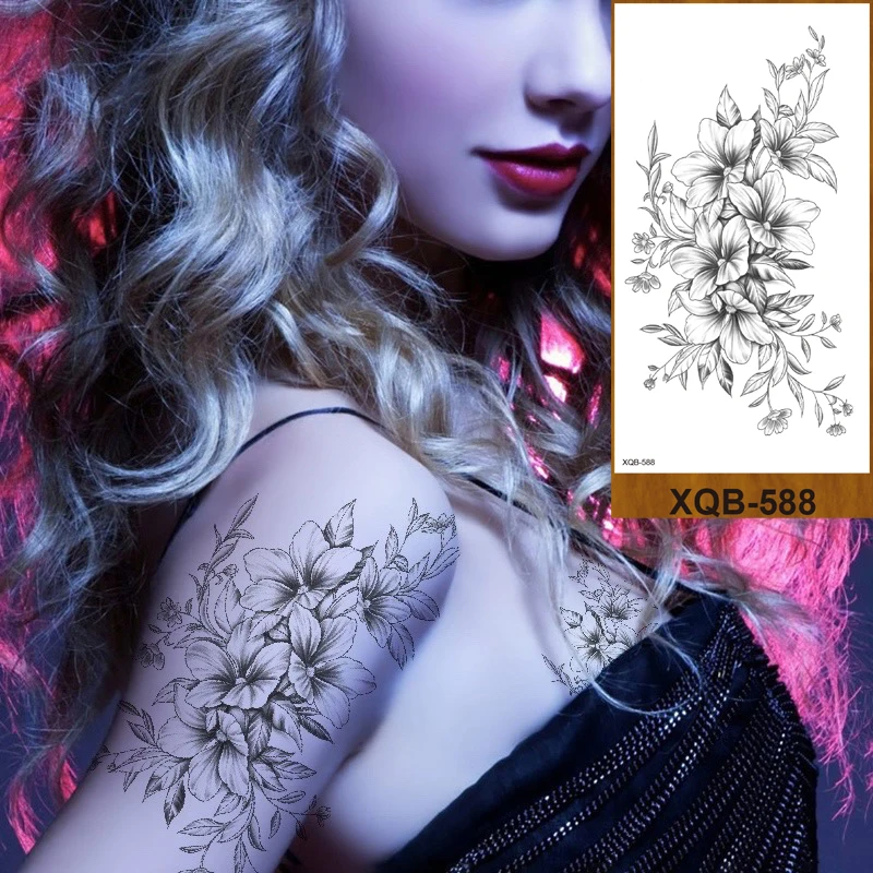 Временные тату-наклейки для женщин девушек рук ягодиц груди искусственные тату