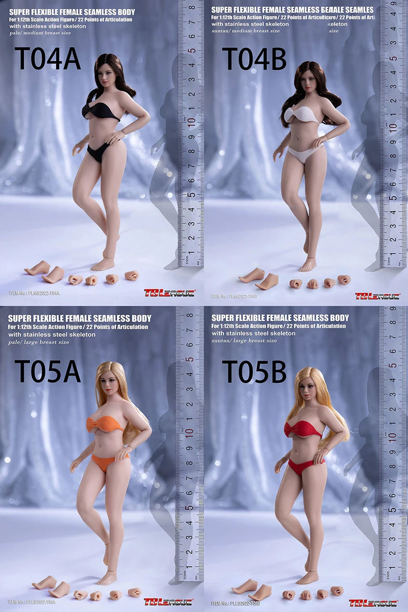 TBL PLMB2022-T04 PLMB2022-T05B1/12 Female Plump Flexible Seamless Body 6'' Mid Large Bust Pale Suntan Action Figure
TBL PLMB2022-T04 PLMB2022-T05B1/12 Female Plump Flexible Seamless Body 6'' Mid Large Bust Pale Suntan Action Figure