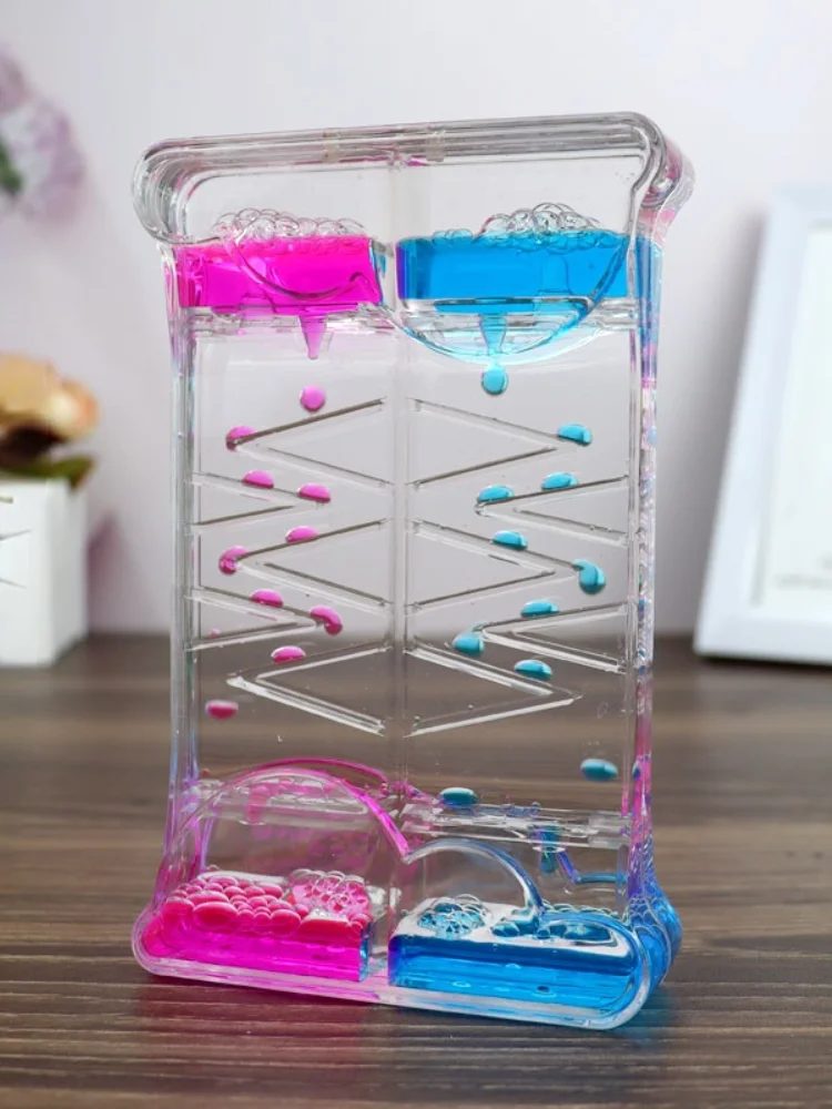 New Decompression Water Drop Oil Leak Liquid Hourglass Timer Two-color Ornament Decompression Creative Gift Home Decoration
New Decompression Water Drop Oil Leak Liquid Hourglass Timer Two-color Ornament Decompression Creative Gift Home Decoration