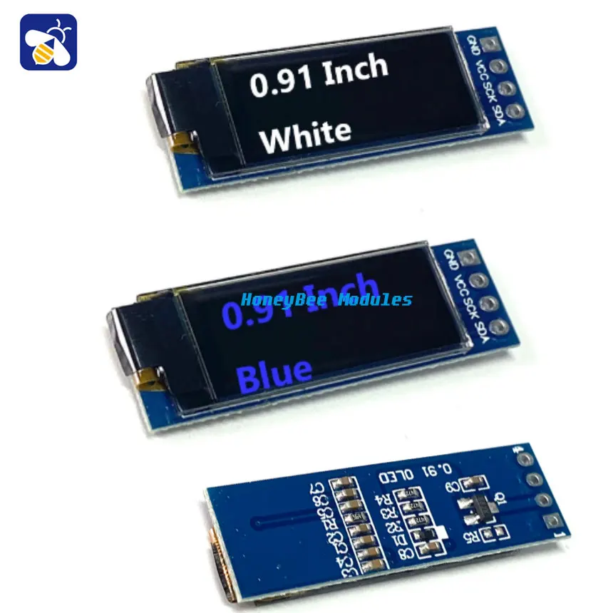 0.91" OLED White/Blue LCD Display Module IIC 12832 LCD Display Module Compatible with 3.3v-5v
0.91" OLED White/Blue LCD Display Module IIC 12832 LCD Display Module Compatible with 3.3v-5v