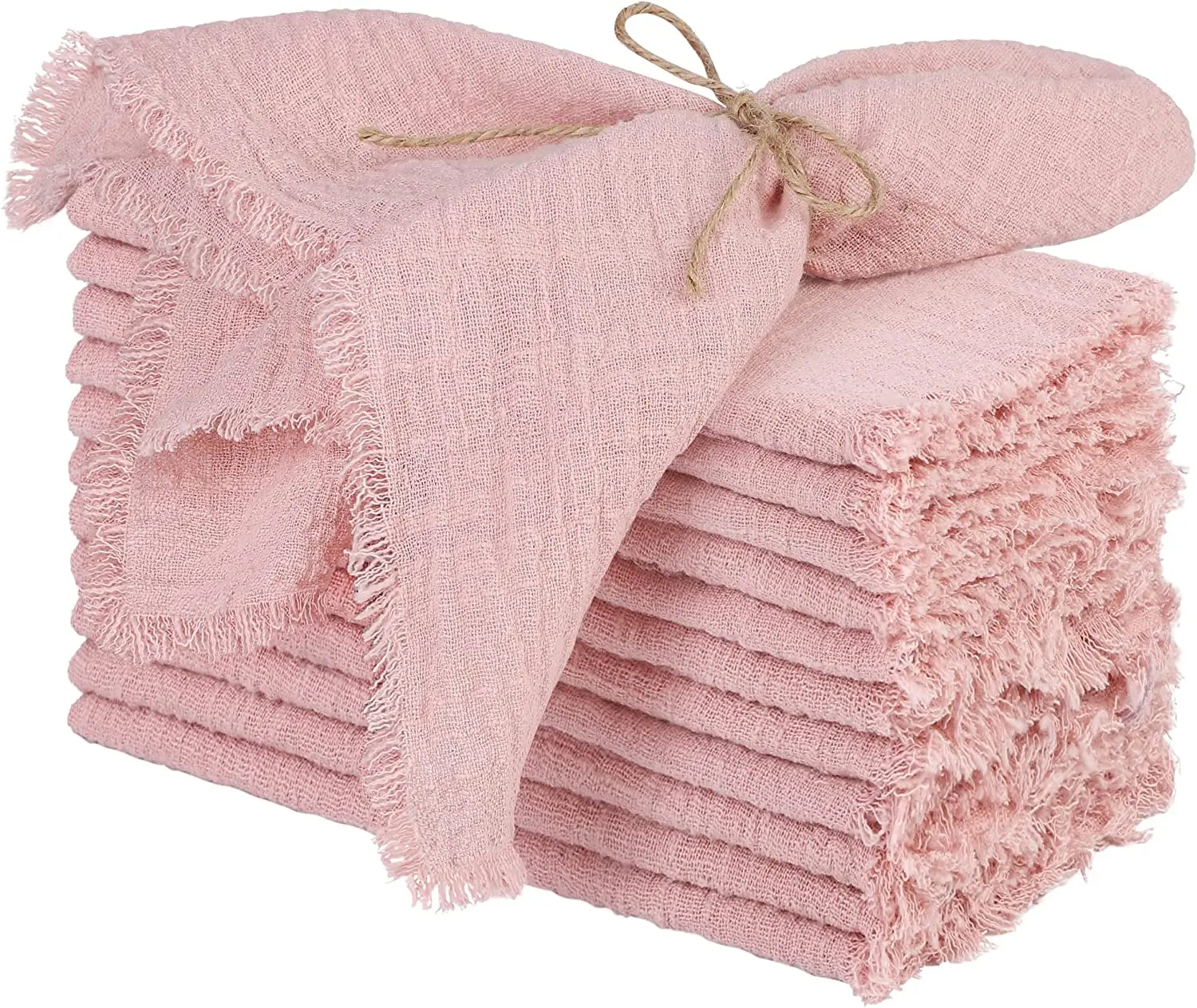 12 Pieces Cotton Cloth Napkins with Fringe 17x17 Inch Soft Square Cloth Dinner Wedding Dining Table Towels For Engagement Party
12 Pieces Cotton Cloth Napkins with Fringe 17x17 Inch Soft Square Cloth Dinner Wedding Dining Table Towels For Engagement Party