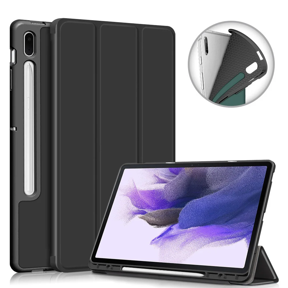 Чехол для Samsung Galaxy Tab S7 Fe, Магнитный чехол-подставка с держателем для карандашей для Galaxy Tab S7 Plus
Чехол для Samsung Galaxy Tab S7 Fe, Магнитный чехол-подставка с держателем для карандашей для Galaxy Tab S7 Plus