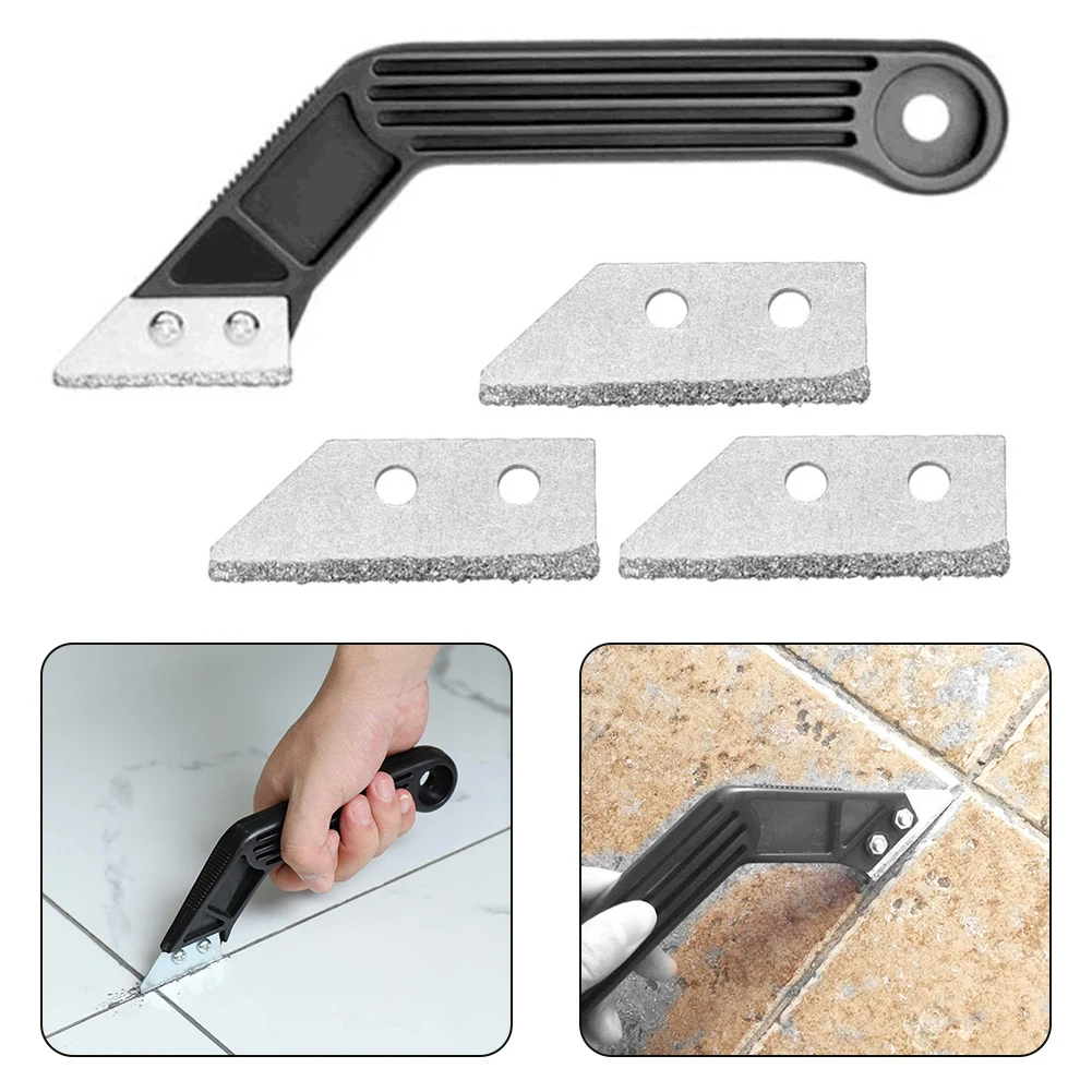 1set Tiling Tool Clean Black Beveled Handle Scraper With 3 Replace Blades Tile Gap Grout Remover Wall Floor Tiles Joint Cleaning
1set Tiling Tool Clean Black Beveled Handle Scraper With 3 Replace Blades Tile Gap Grout Remover Wall Floor Tiles Joint Cleaning