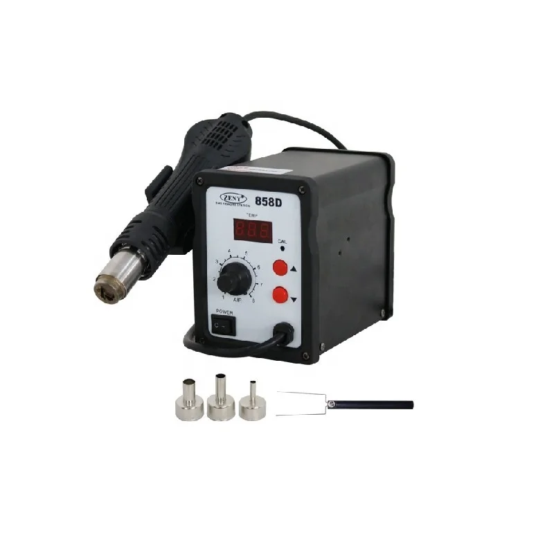 858D Hot Air Soldering Station Hot Air Desoldering Gun Welding Tool Kit for Mobile Repairers and PCB Work
858D Hot Air Soldering Station Hot Air Desoldering Gun Welding Tool Kit for Mobile Repairers and PCB Work