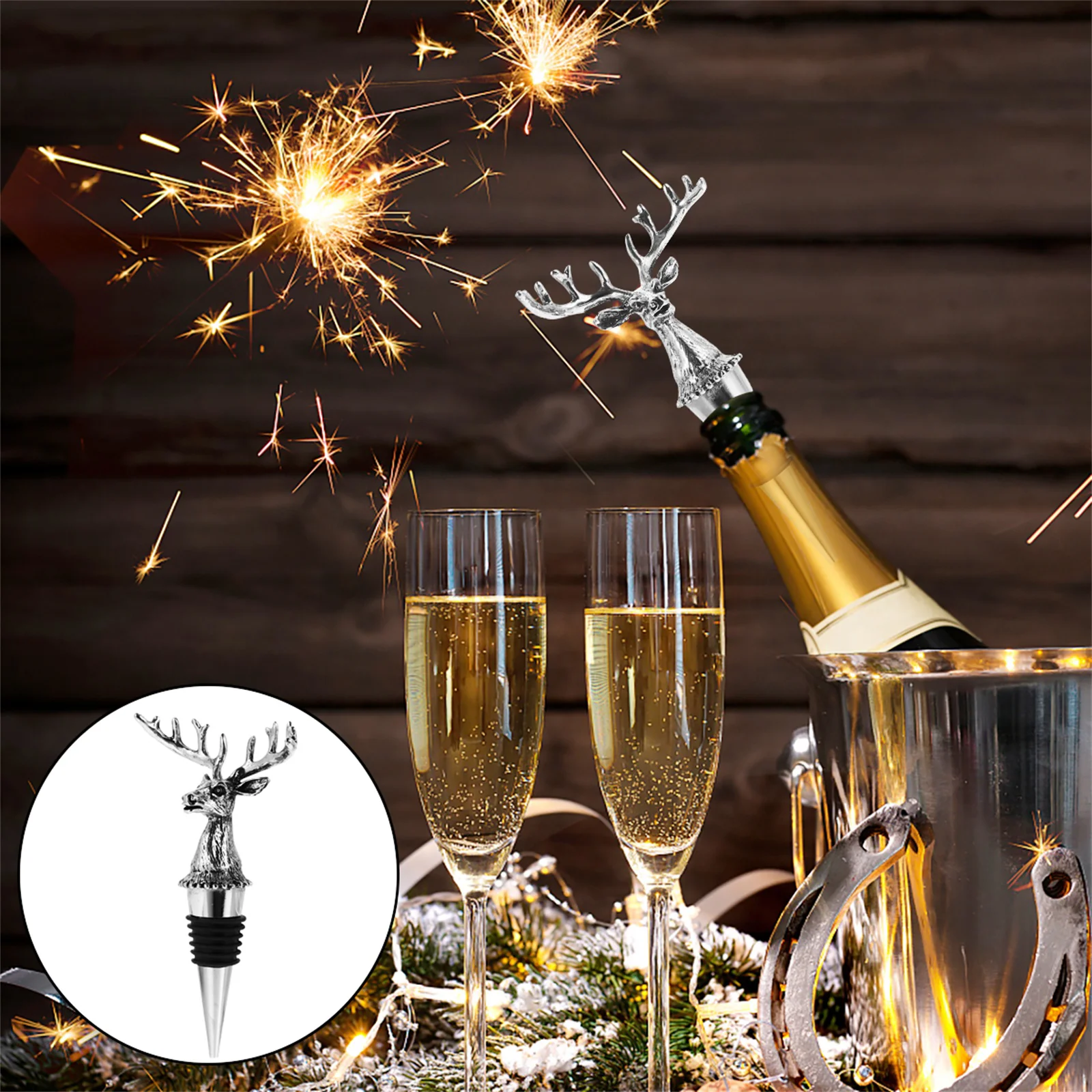 1 Pc Alloy Bottle Stopper Stylish Retro Champagne Bottle Plug (Silver)
1 Pc Alloy Bottle Stopper Stylish Retro Champagne Bottle Plug (Silver)