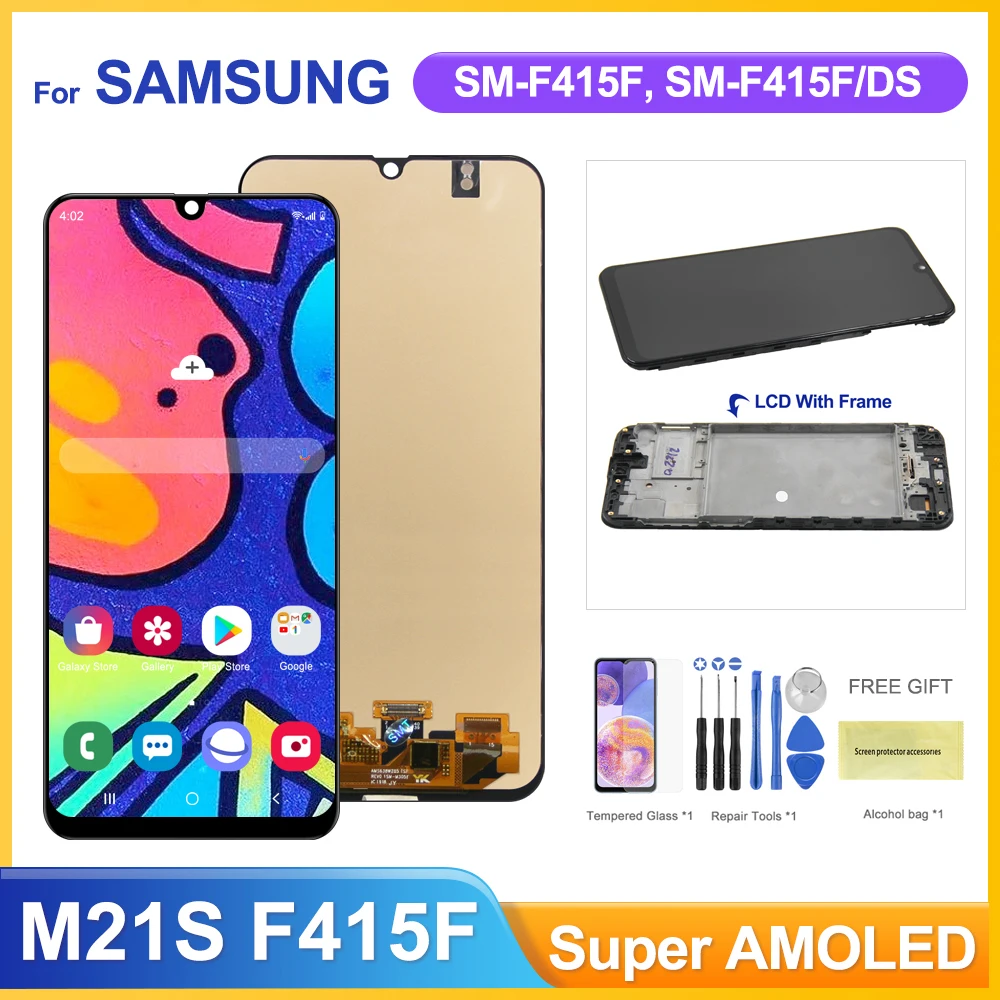 ЖК-дисплей Super AMOLED 6,4 ''для Samsung Galaxy M21s F415 F415F F415F/DS, дисплей с сенсорным экраном и дигитайзером в сборе с рамкой
ЖК-дисплей Super AMOLED 6,4 ''для Samsung Galaxy M21s F415 F415F F415F/DS, дисплей с сенсорным экраном и дигитайзером в сборе с рамкой