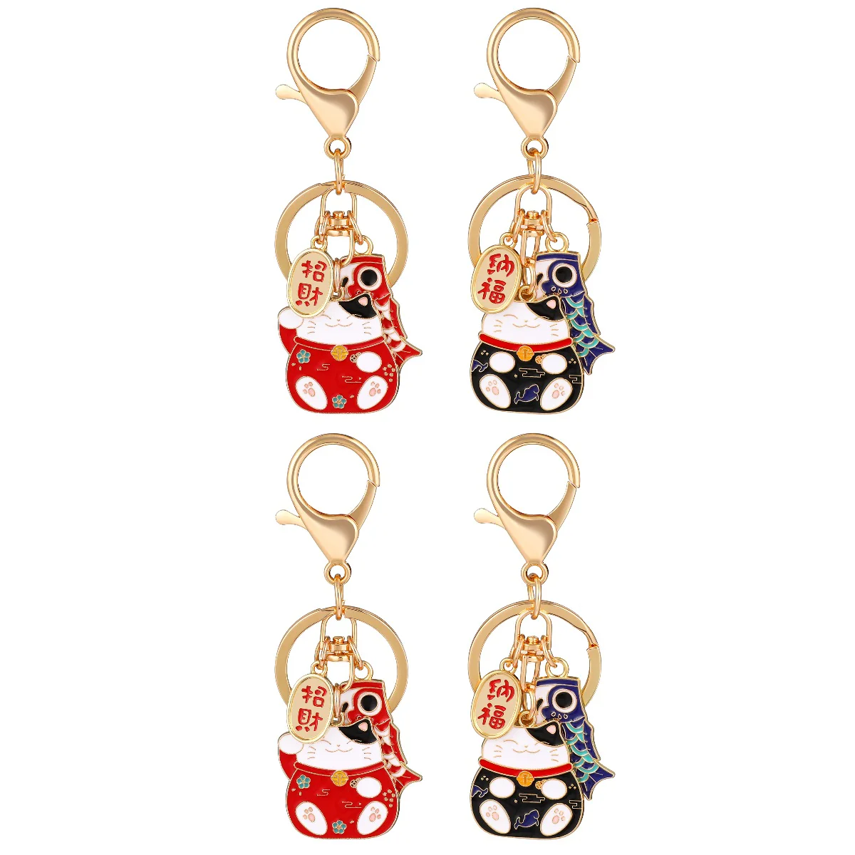 4 Pcs Fortune Cat Keychains Japanese Style Lovely Personalized Pendants Key Chains Key Holders
4 Pcs Fortune Cat Keychains Japanese Style Lovely Personalized Pendants Key Chains Key Holders
