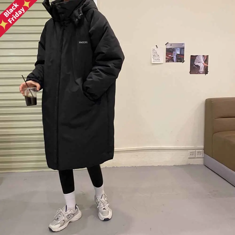 Winter Women Loose Parkas Jacket Casual Black Hooded Thick Warm Windproof Parkas Coat 2023 Fashion Female outwear Long parkas
Winter Women Loose Parkas Jacket Casual Black Hooded Thick Warm Windproof Parkas Coat 2023 Fashion Female outwear Long parkas