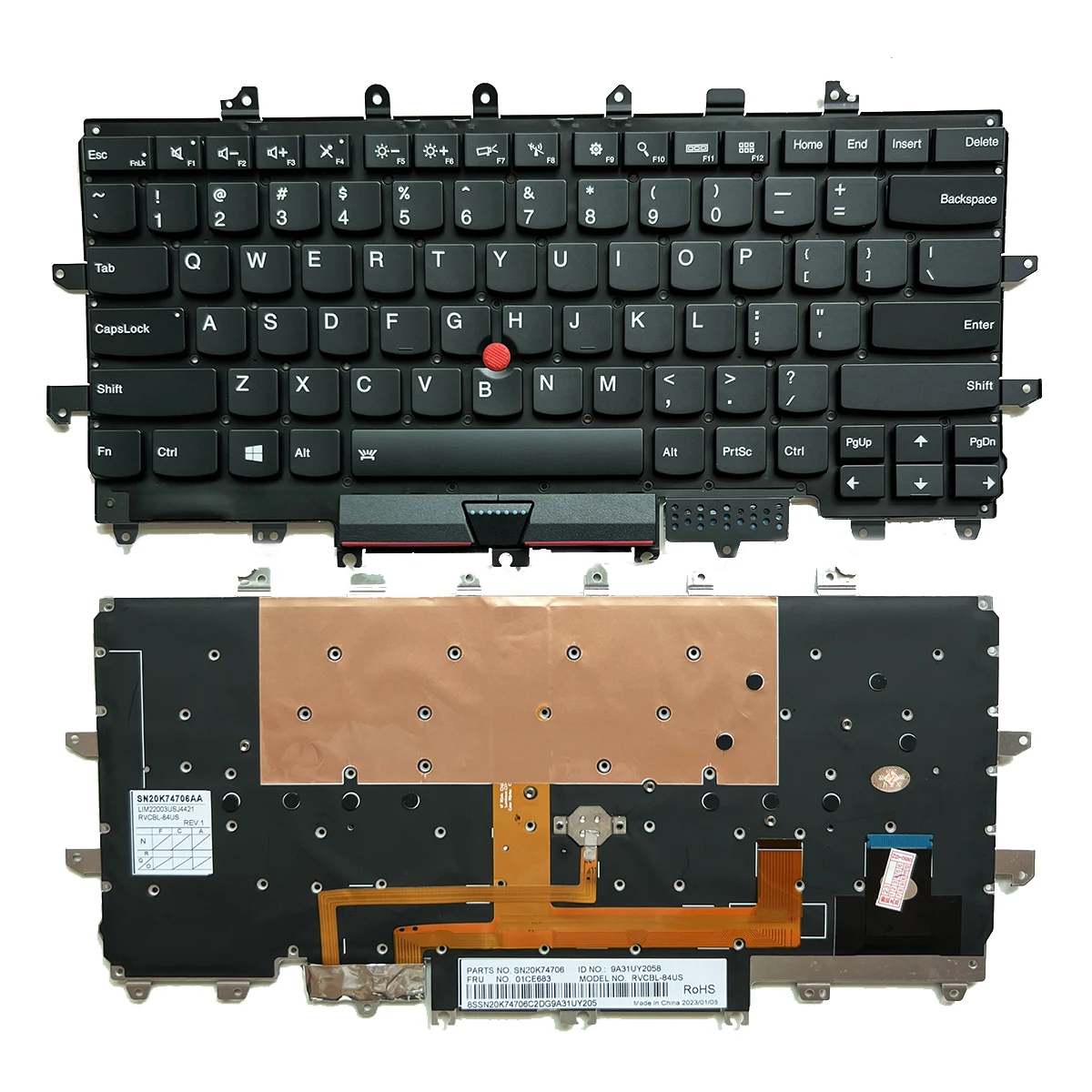 

New English US Keyboard For Lenovo Thinkpad X1 Carbon 4th Gen 4 MT: 20FB 20FC Backlight Keyboard X1C 2016 Years