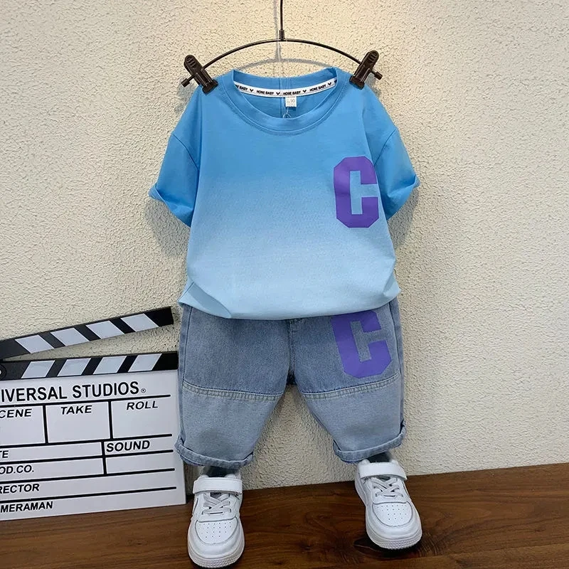 Children's Clothing Boys Set Summer Korean New Fashion Baby Clothes Fashionable Children's Short Sleeve T-shirt Shorts 2PC Set
Children's Clothing Boys Set Summer Korean New Fashion Baby Clothes Fashionable Children's Short Sleeve T-shirt Shorts 2PC Set