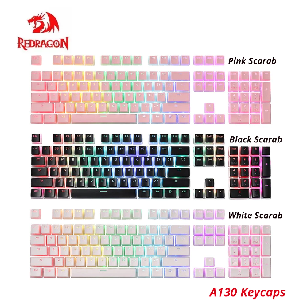 Колпачки для клавиш Redragon A130 104 клавиш Doubleshot PBT Набор колпачков для механической игровой клавиатуры с полупрозрачным слоем OEM профиля
Колпачки для клавиш Redragon A130 104 клавиш Doubleshot PBT Набор колпачков для механической игровой клавиатуры с полупрозрачным слоем OEM профиля