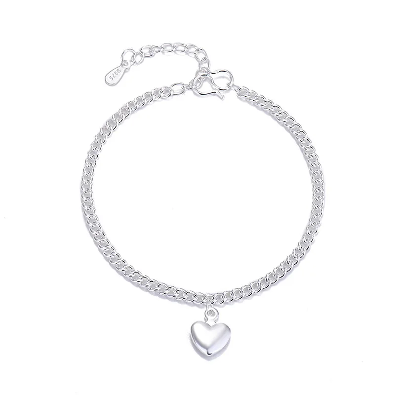 Fashion 925 Stamp Silver Color Bracelet Charms Heart LOVE Lucky Womens Party Birthday Link Chain Bangle Wedding Jewelry Gifts
Fashion 925 Stamp Silver Color Bracelet Charms Heart LOVE Lucky Womens Party Birthday Link Chain Bangle Wedding Jewelry Gifts