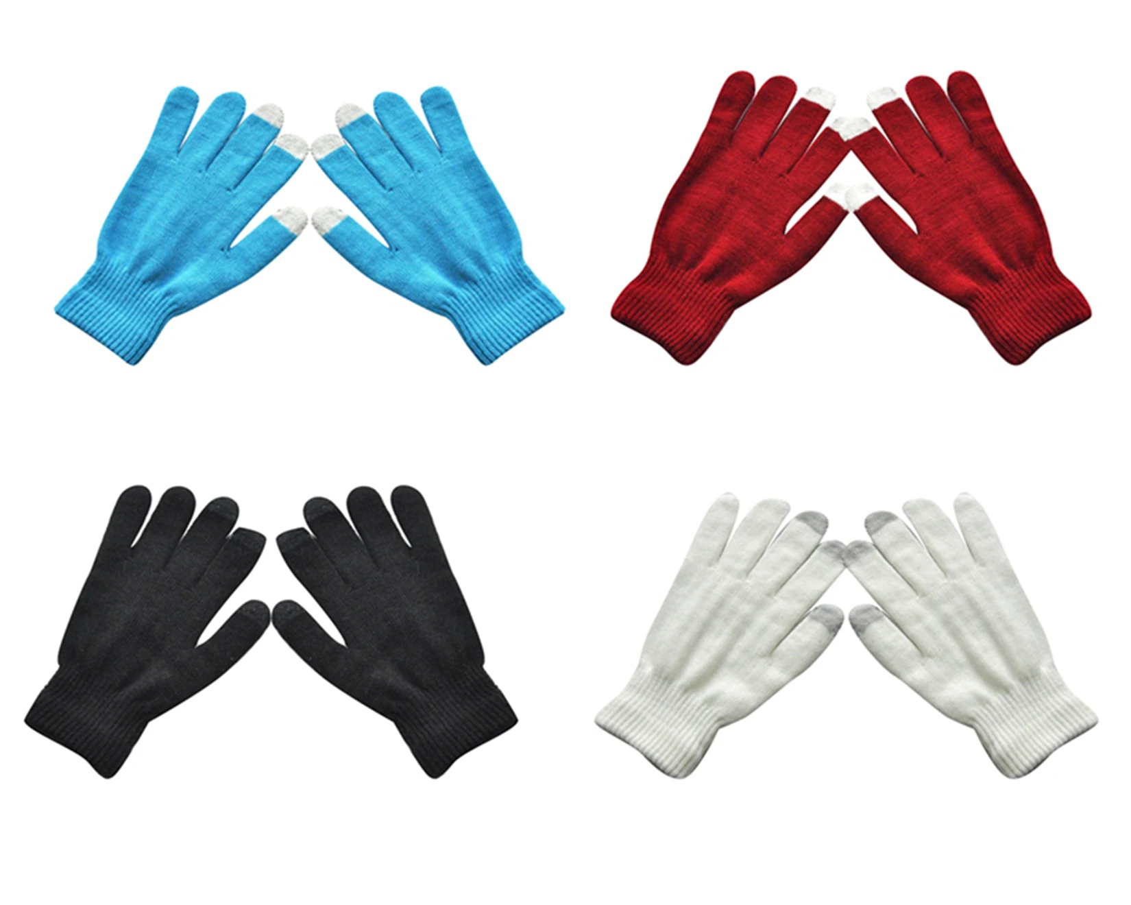 

4 Pairs Women's Cold Weather Touch Screen Gloves, Unisex Warm Fleece Knit Outdoor Sport Mittens winter work gloves women