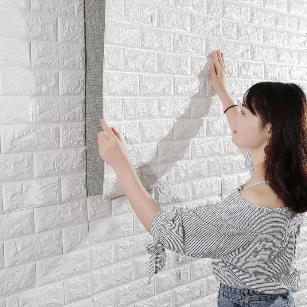 77*70cm 3D Brick Wall Stickers DIY Self Adhensive Decor Foam Waterproof Wall Covering Wallpaper For TV Background Kids
77*70cm 3D Brick Wall Stickers DIY Self Adhensive Decor Foam Waterproof Wall Covering Wallpaper For TV Background Kids