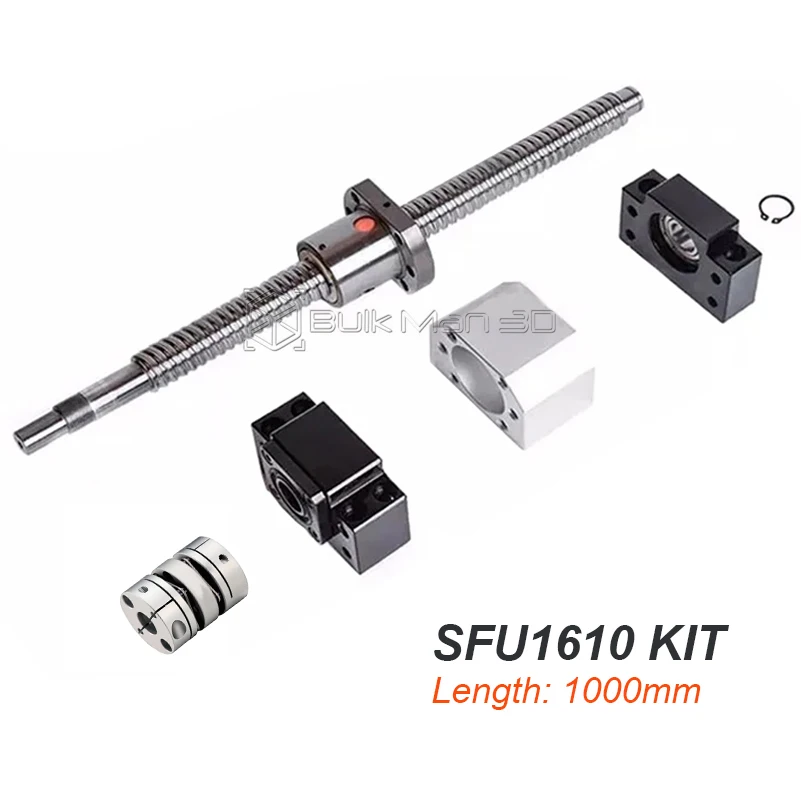 SFU1610 Ball Screw Kit C7 With Flange Single Ball Nut End Machined+BK/BF12+Ball Nut Housing+Coupler for CNC Parts
SFU1610 Ball Screw Kit C7 With Flange Single Ball Nut End Machined+BK/BF12+Ball Nut Housing+Coupler for CNC Parts