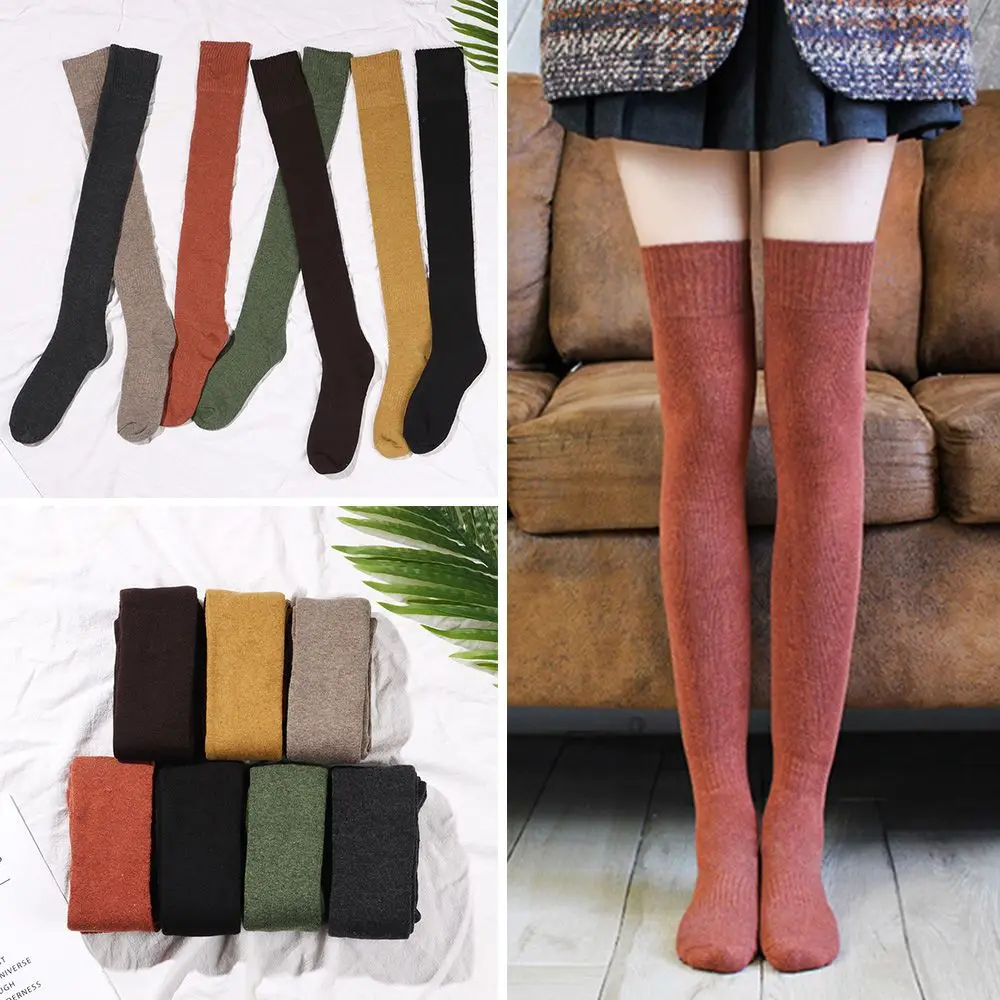 Plus Fleece Knee Protection Dress Accessories Long Stockings Over the Knee Socks Thickened Models Knit Knee High Socks
Plus Fleece Knee Protection Dress Accessories Long Stockings Over the Knee Socks Thickened Models Knit Knee High Socks