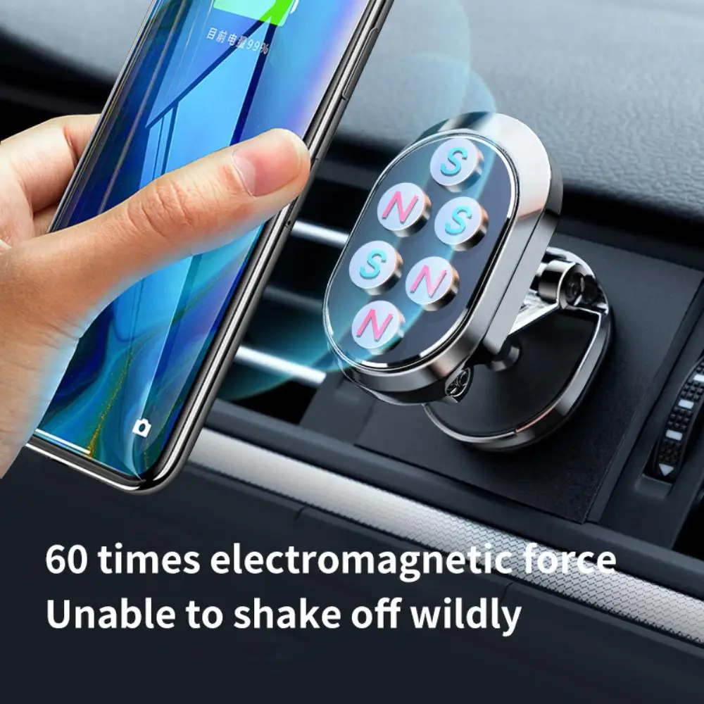 

720 Degree Rotatable Magnetic Car Phone Holder Magnet Smartphone Multi-angle Positioning Suspension Height Adjustable Bracket