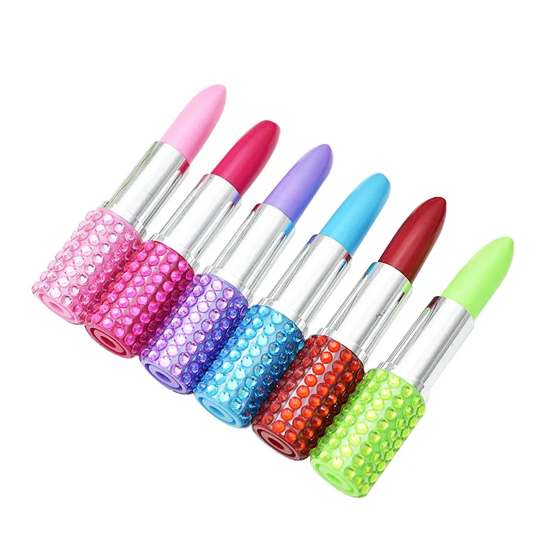 

Creative Cute Stationery Lipstick Style Ball Pen Stick Drill Lipstick Pen Diamond Lipstick Ballpoint Pen Student Prize 2019 NEW