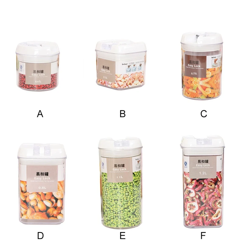 0.4/0.5/0.75/0.8/1.1/1.2L Kitchen Storage Tank Transparent Easy-buckle Cans Food Dried Fruit Biscuit Milk Powder Storage Cans
0.4/0.5/0.75/0.8/1.1/1.2L Kitchen Storage Tank Transparent Easy-buckle Cans Food Dried Fruit Biscuit Milk Powder Storage Cans