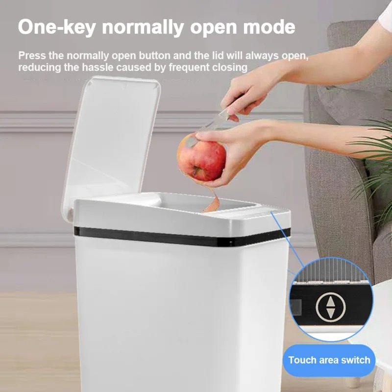 Automatic Flap Smart Garbage Basket Intelligent Sensing Vertical Trash Can Eco-Friendly 12L Large-capacity for Bathroom Bedroom
Automatic Flap Smart Garbage Basket Intelligent Sensing Vertical Trash Can Eco-Friendly 12L Large-capacity for Bathroom Bedroom