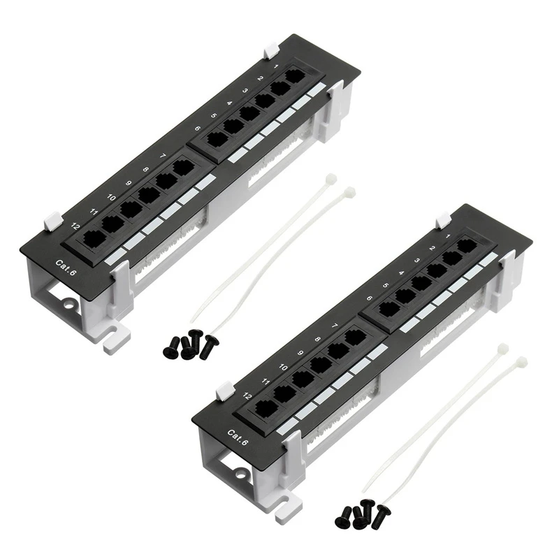 2X Network Tool Kit 12 Port CAT6 Patch Panel RJ45 Networking Wall Mount Rack With Surface Wall Mount Bracket
2X Network Tool Kit 12 Port CAT6 Patch Panel RJ45 Networking Wall Mount Rack With Surface Wall Mount Bracket