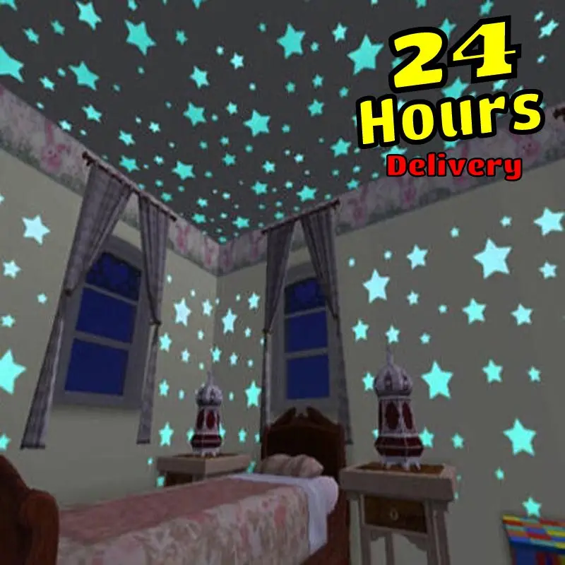 50/80/100pcs 3D Stars Glow In The Dark Wall Stickers Luminous Fluorescent Wall Art Decals For Kids Bedroom Home Decoration 
50/80/100pcs 3D Stars Glow In The Dark Wall Stickers Luminous Fluorescent Wall Art Decals For Kids Bedroom Home Decoration