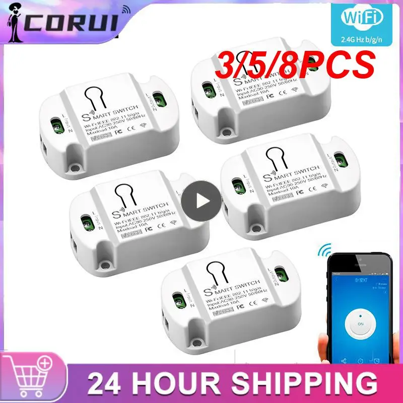 3/5/8PCS Wifi 10a Breaker Module Smart Home Wireless Switches Timer Smart Switch Mini Work With Alexa Google Home Tuya
3/5/8PCS Wifi 10a Breaker Module Smart Home Wireless Switches Timer Smart Switch Mini Work With Alexa Google Home Tuya