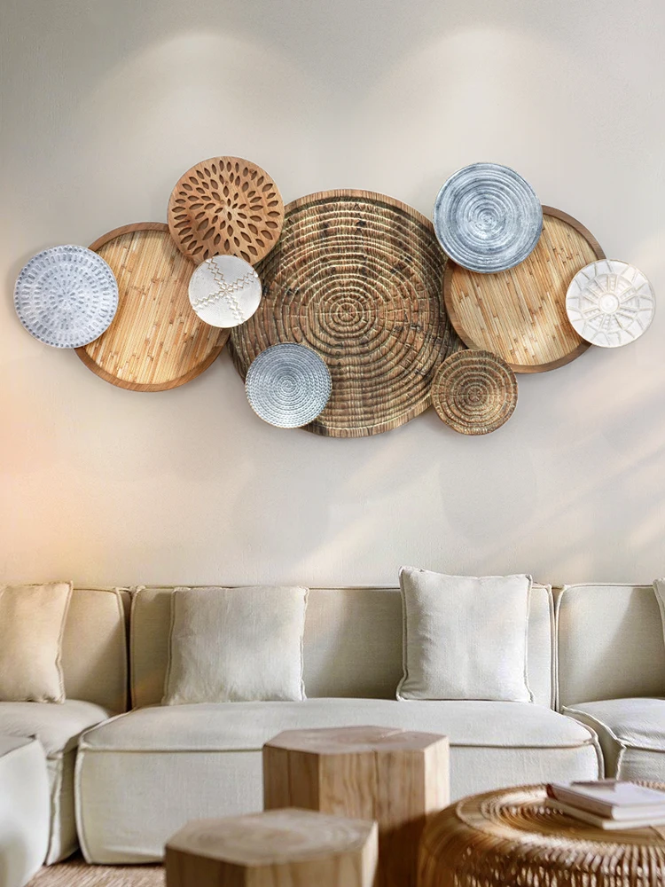 Living room sofa background wall decoration dining room wall pendant log soft decoration
Living room sofa background wall decoration dining room wall pendant log soft decoration