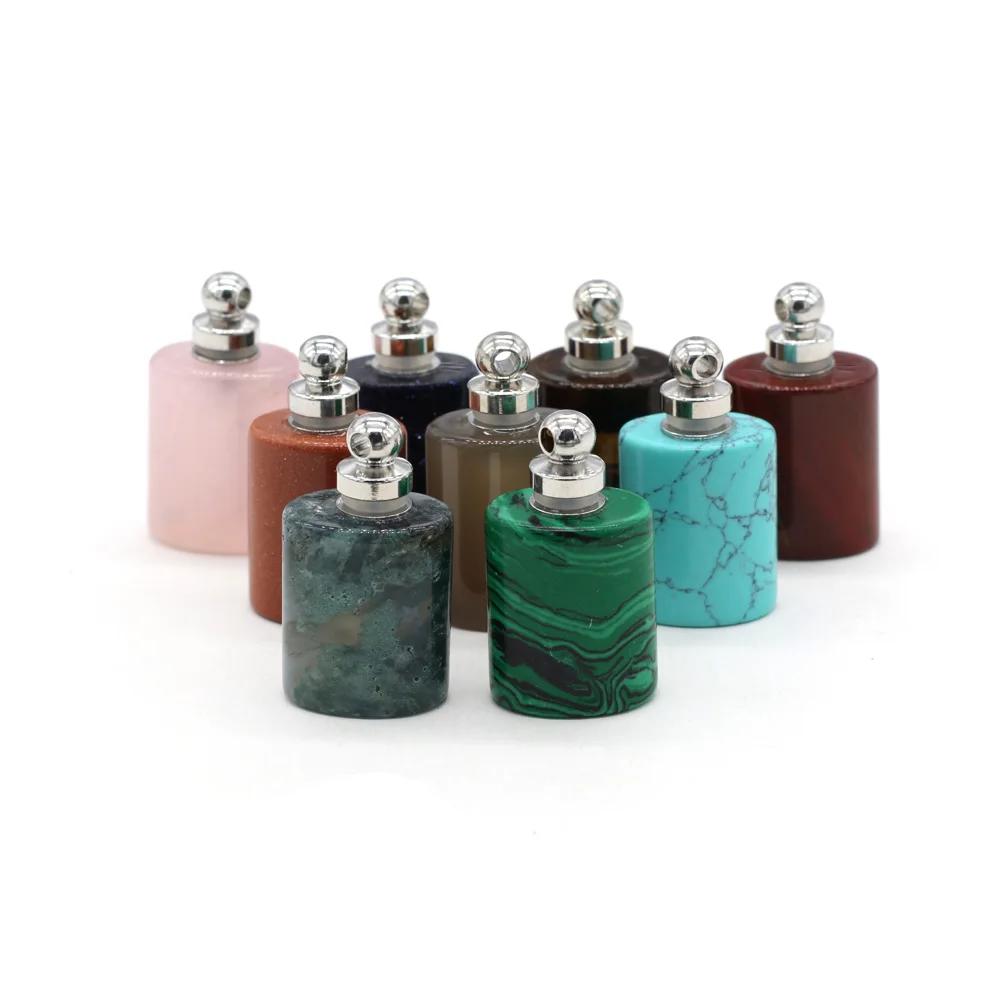 Natural Stone Perfume Bottle Pendant Flat Cylinder for Jewelry Making DIY Necklace Bracelets Size18x22mm
Natural Stone Perfume Bottle Pendant Flat Cylinder for Jewelry Making DIY Necklace Bracelets Size18x22mm