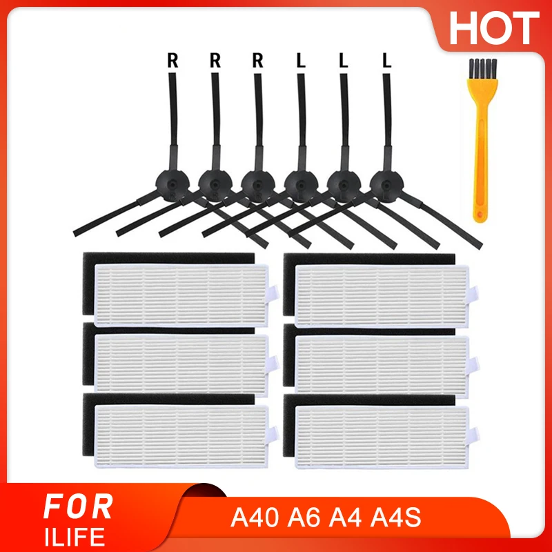 18Pcs/lot Robot vacuum cleaner Hepa filter for ilife a40 a6 a4 a4s parts filter Side Brush danhui robot vacuum cleaner parts
18Pcs/lot Robot vacuum cleaner Hepa filter for ilife a40 a6 a4 a4s parts filter Side Brush danhui robot vacuum cleaner parts