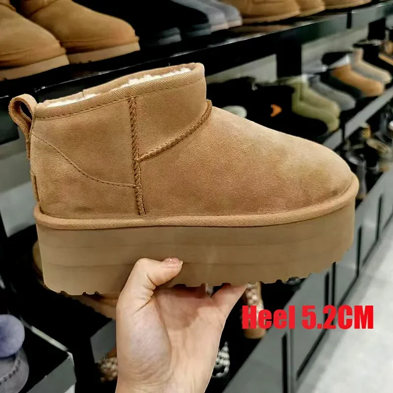 Australia Platform Classic Ultra Mini Snow Boots Women Winter Thick Wool Fur Warm Slip-on Shoes Ladies Home House Slippers
Australia Platform Classic Ultra Mini Snow Boots Women Winter Thick Wool Fur Warm Slip-on Shoes Ladies Home House Slippers
