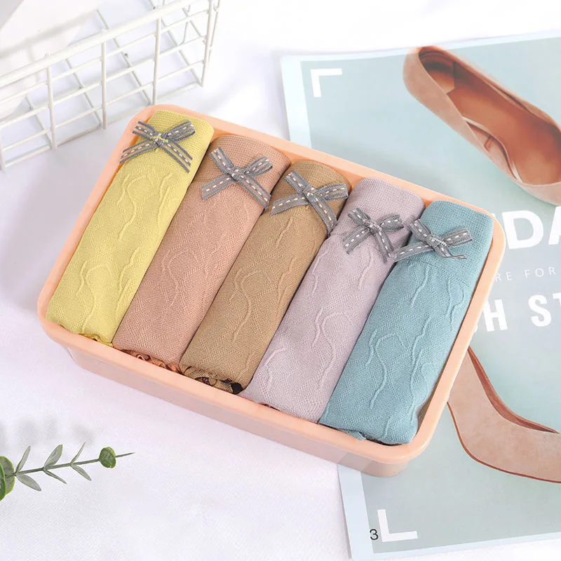5Pcs Women's Underwear Cotton Seamless Stripes Panties Soild Color Skin- friendly Lingerie Woman Panty Mid Waist Free Size
5Pcs Women's Underwear Cotton Seamless Stripes Panties Soild Color Skin- friendly Lingerie Woman Panty Mid Waist Free Size