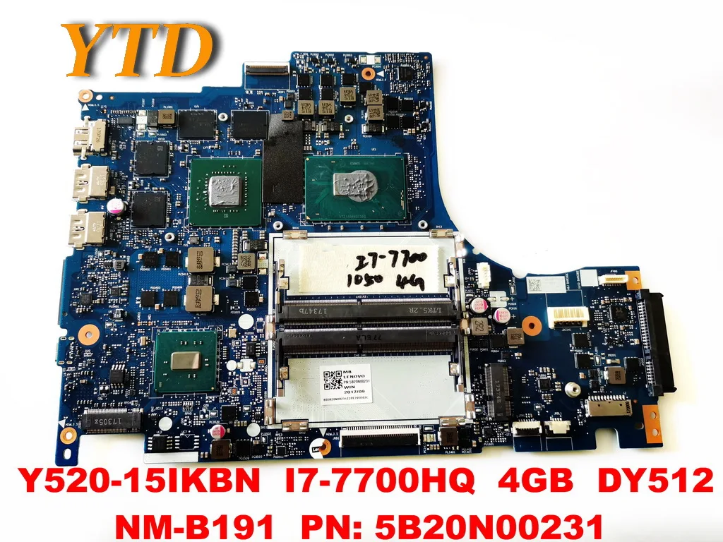 Оригинальная материнская плата для ноутбука Lenovo Y520-15IKBN 4GB DY512 I7-7700HQ PN 5B20N00231, протестирована, хорошая Бесплатная доставка
Оригинальная материнская плата для ноутбука Lenovo Y520-15IKBN 4GB DY512 I7-7700HQ PN 5B20N00231, протестирована, хорошая Бесплатная доставка