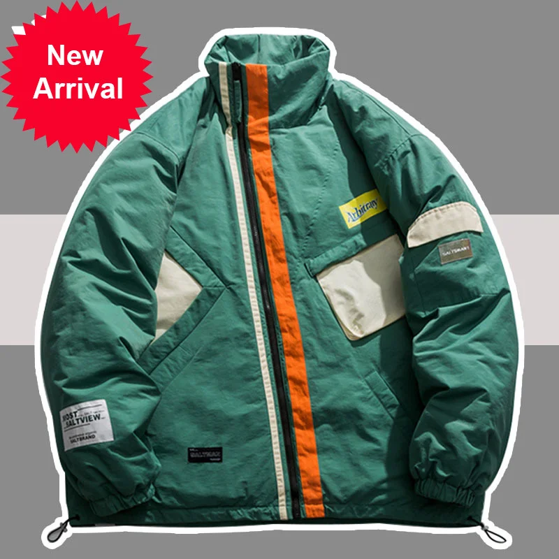 Men Jackets Winter Padded Color Block Pocket Parkas Thick Warm Padded Cotton Coats Women High Street Fashion Zipper Outwear New
Men Jackets Winter Padded Color Block Pocket Parkas Thick Warm Padded Cotton Coats Women High Street Fashion Zipper Outwear New