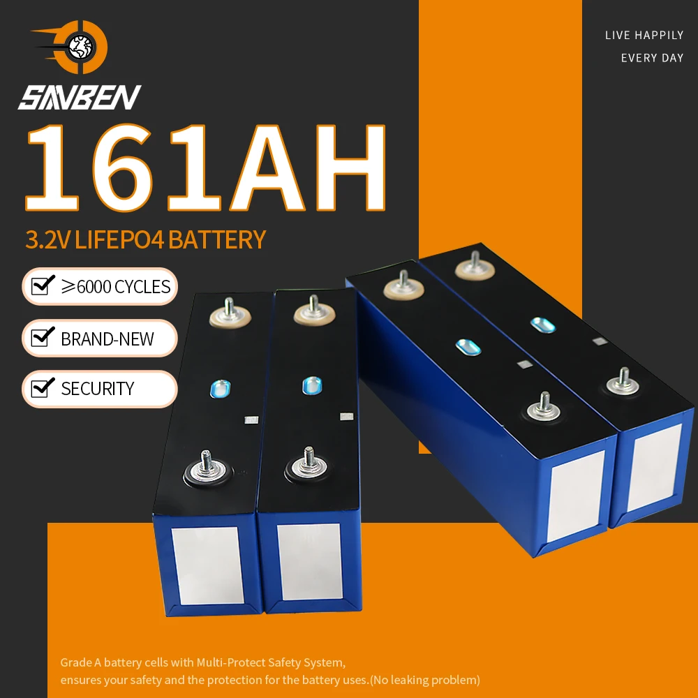 Grade A 3.2V 161AH Lifepo4 Battery Deep Cycle Lithium Iron Phosphate Solar Cell for 12V 24V 48V Boats Golf Cart EV RV Forklift
Grade A 3.2V 161AH Lifepo4 Battery Deep Cycle Lithium Iron Phosphate Solar Cell for 12V 24V 48V Boats Golf Cart EV RV Forklift