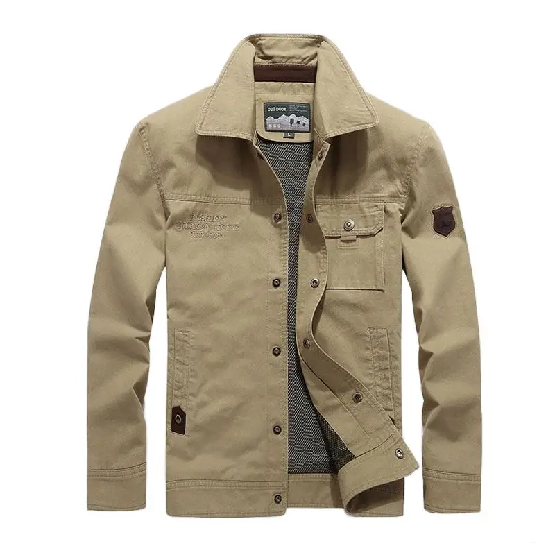 Spring and Autumn Polo Collar Cotton Tactical Military Jacket Loose Thin Windproof Bomber Men's Casual Cargo Jacket
Spring and Autumn Polo Collar Cotton Tactical Military Jacket Loose Thin Windproof Bomber Men's Casual Cargo Jacket