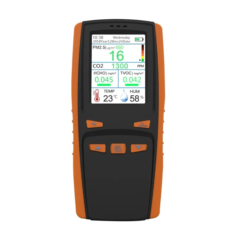 9-in-1 Mini Handheld Portable CO2 Gas Analyzer Indoor And Outdoor Air Quality Detector With PM2.5 Meter Monitor
9-in-1 Mini Handheld Portable CO2 Gas Analyzer Indoor And Outdoor Air Quality Detector With PM2.5 Meter Monitor