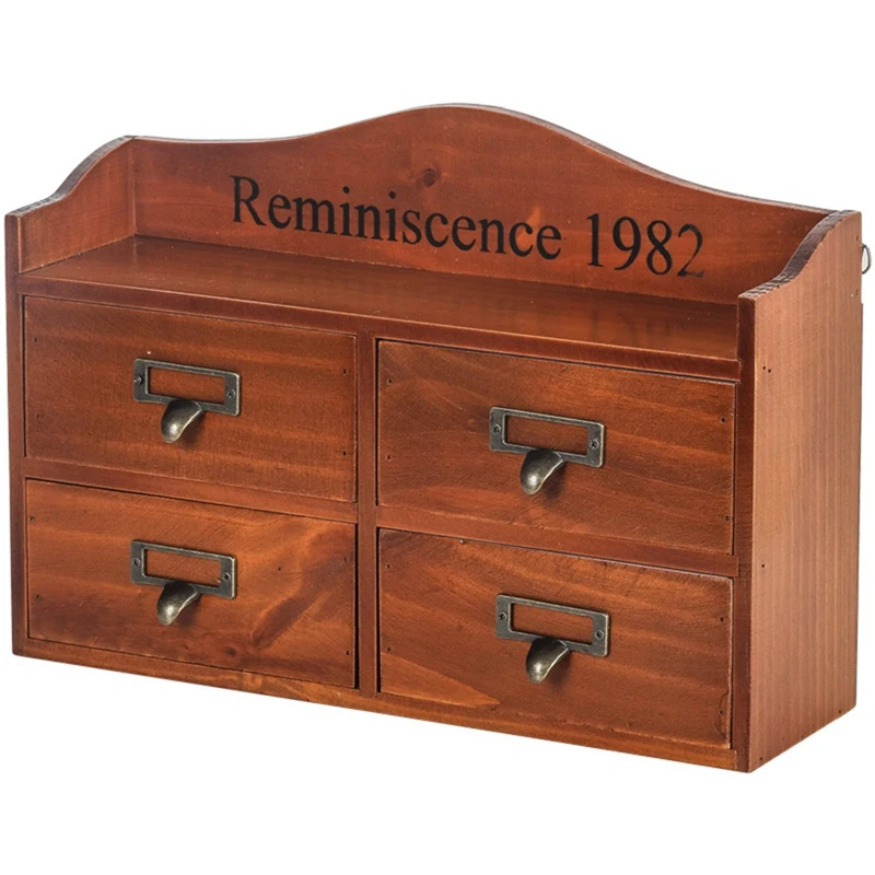 Retro Drawer Storage Box Cosmetics Storage Cabinet Hanging Wall Hanging Desktop Porch Key Finishing Rack Wood Cabinet
Retro Drawer Storage Box Cosmetics Storage Cabinet Hanging Wall Hanging Desktop Porch Key Finishing Rack Wood Cabinet