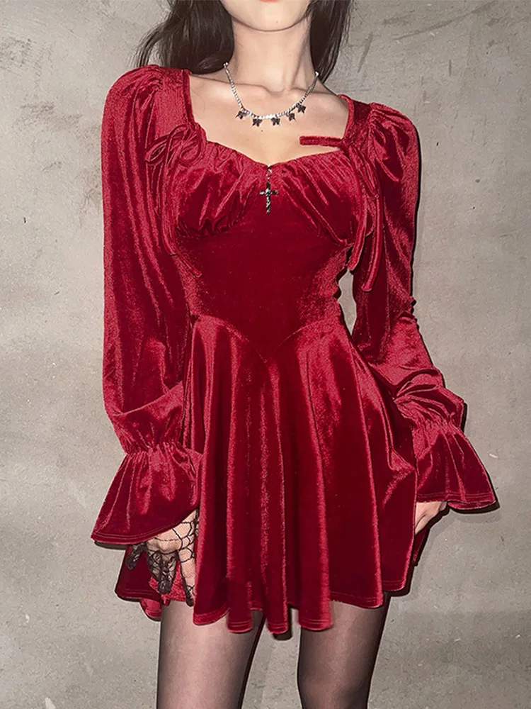 Женское винтажное вечернее платье, красное бархатное платье с рукавами-фонариками и квадратным вырезом, облегающее Привлекательное платье...
Женское винтажное вечернее платье, красное бархатное платье с рукавами-фонариками и квадратным вырезом, облегающее Привлекательное платье...